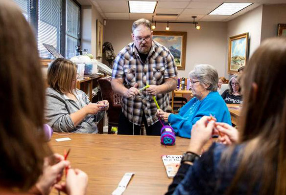 Teaching knitting classes