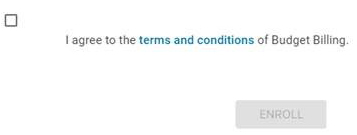 Budget Billing terms and conditions